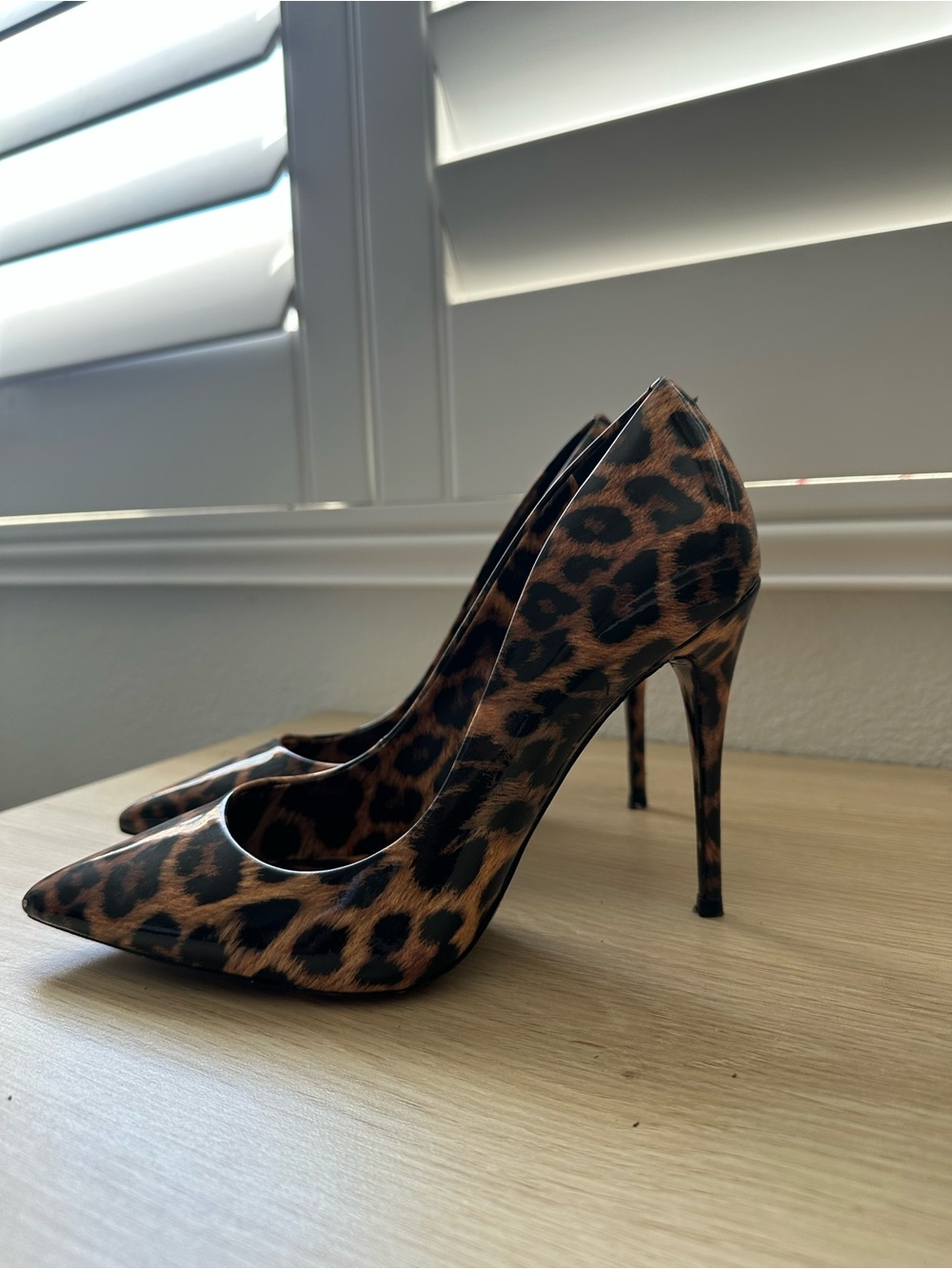 Aldo Leopard Print Pointed Toe Stiletto Pumps - Picture 4 of 5